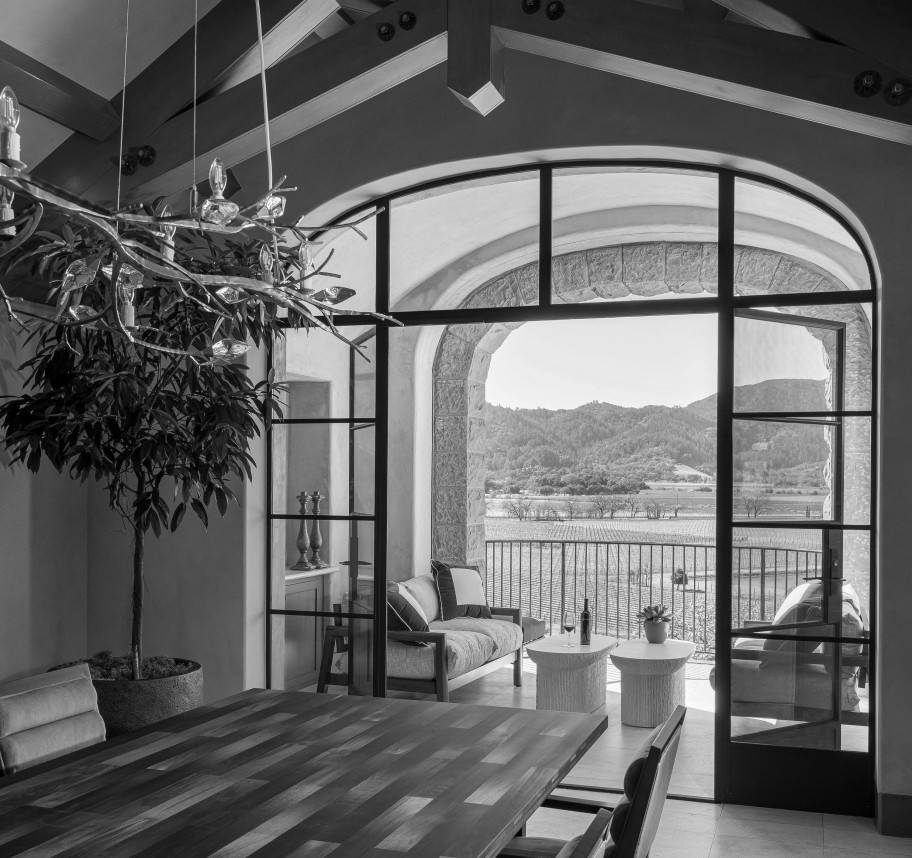 The Veeder Room Balcony at the Cardinale Estate – Oakville, Napa Valley
